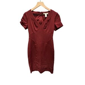White House Black Market EUC Maroon Dress